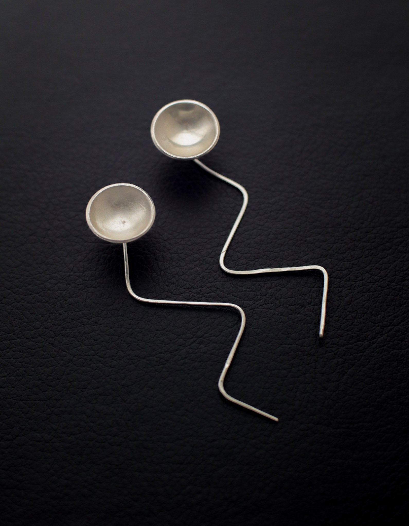 Sterling silver jellyfish earrings - Saw Framed