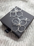 Sterling Silver Large Wire Flower - Saw Framed