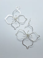 Sterling Silver Large Wire Flower - Saw Framed