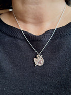 Sterling silver paint palette necklace - Saw Framed
