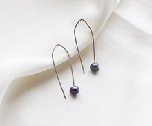 Sterling silver pearl drop earrings - Saw Framed