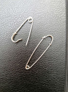 Sterling Silver Safety Pin (sold singly) - Saw Framed