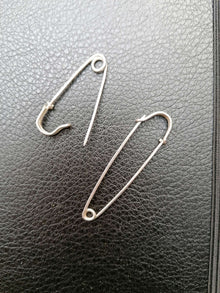 Sterling Silver Safety Pin (sold singly) - Saw Framed