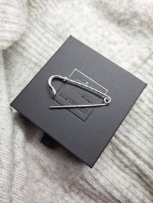 Sterling Silver Safety Pin (sold singly) - Saw Framed