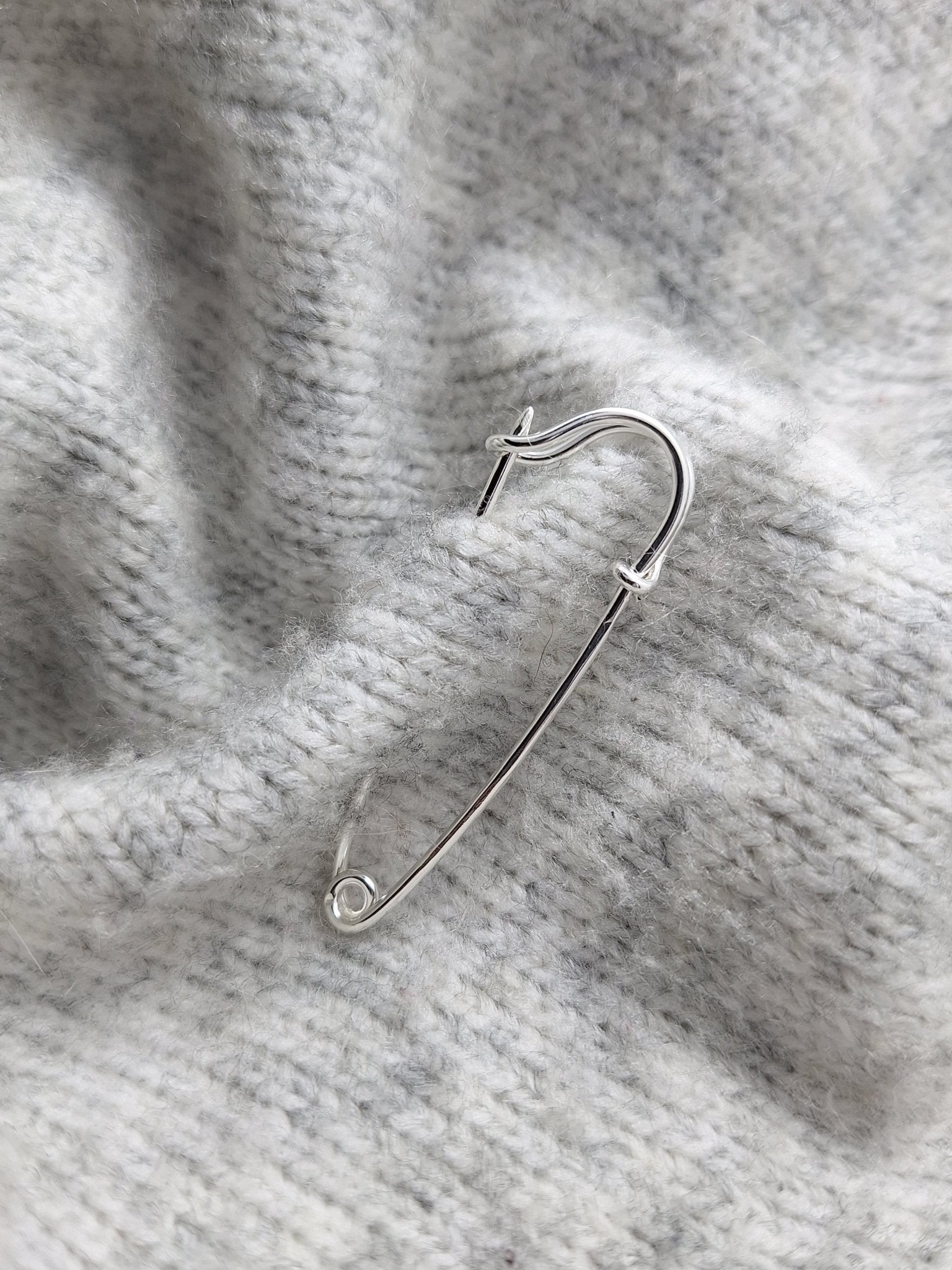 Sterling Silver Safety Pin (sold singly) - Saw Framed