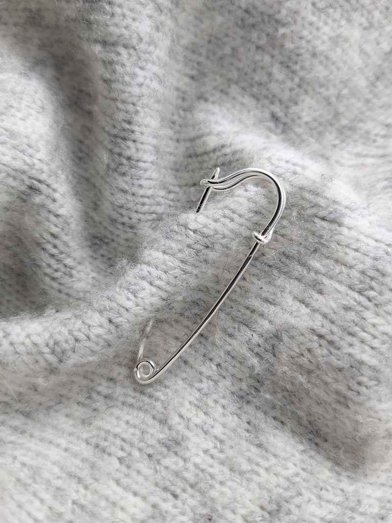 Sterling Silver Safety Pin (sold singly) - Saw Framed