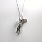 Sterling silver scissors necklace - Saw Framed