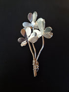 Sterling Silver Shamrock Sprig - One Of A Kind - Saw Framed