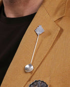 Sterling Silver Spoon Brooch - One of a kind - Saw Framed