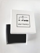 Sterling silver star and bolt ear studs - Saw Framed