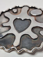 Sterling Silver Tea Biscuit Brooch - One of a kind - Saw Framed