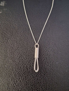 Sterling silver whisk necklace - Saw Framed
