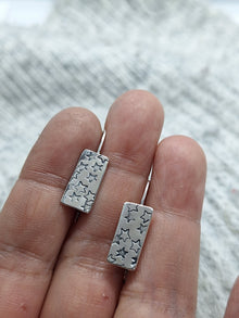Sterling Silver Written In The Stars Earrings - Saw Framed
