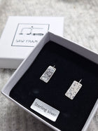 Sterling Silver Written In The Stars Earrings - Saw Framed
