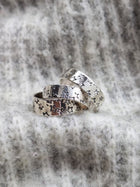 Sterling Silver Written In The Stars Open Ring - Saw Framed