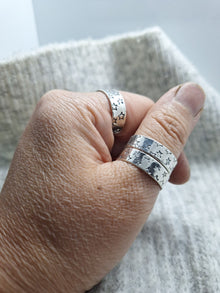 Sterling Silver Written In The Stars Open Ring - Saw Framed