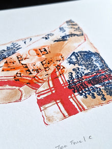 'Tea Towel C' Screenrprint - Limited Edition of 4 - Saw Framed