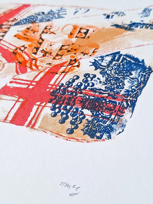 'Tea Towel C' Screenrprint - Limited Edition of 4 - Saw Framed