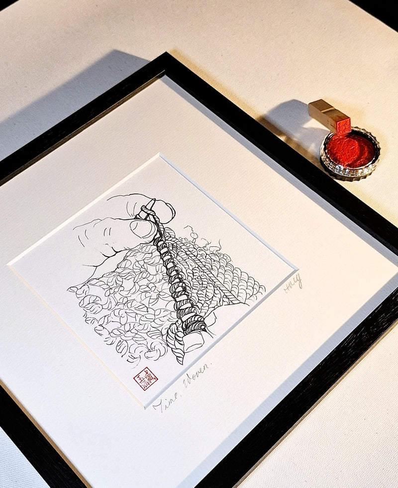 Time, Woven - Fine Art Prints - Fine art test prints (only 2, no edition, not repeated) - Saw Framed