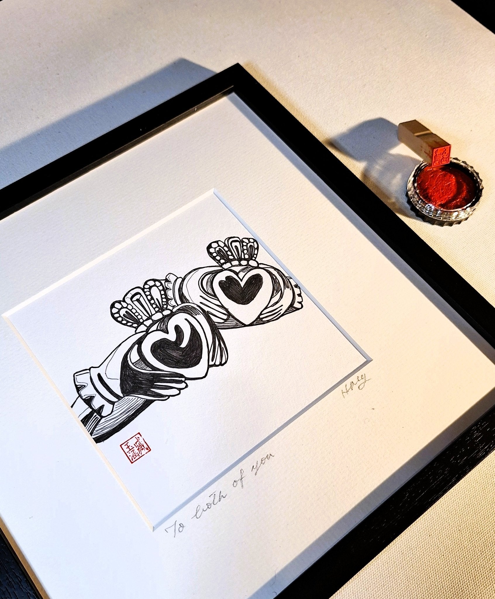 To the both of you - Fine Art Prints - Fine art test prints (only 2, no edition, not repeated) - Saw Framed