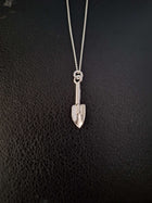 Sterling silver trowel necklace