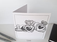 Two Claddaghs - It's An Irish Thing - Greeting Card - Saw Framed