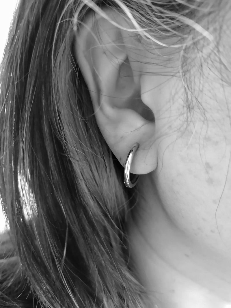 Sterling silver classic hoops